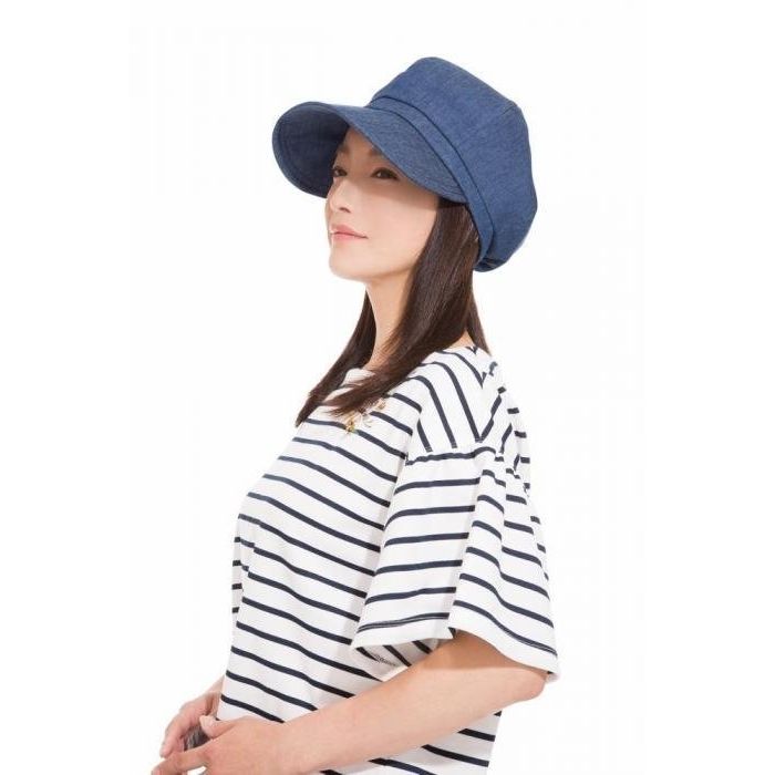 Sun Family Foldable UV Cut Cap (Denim)