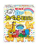 Ginbis White Tabekko Animal Biscuit Butter White Chocolate Flavor 50g