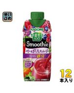 Kagome 蔬菜生活100 Smoothie 含食物纤维和铁 浆果和石榴混合果蔬汁（砂糖不使用） 330ml