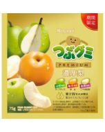 [Limited time limit] Kasugai TSUBUGUMI PREMIUM Rich pear flavor mixed chewy hard gummy candy (3 kinds of pears) 75g