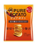 KOIKEYA PURE POTATO Chewy thick-cut pure potato chips (five-star beef broth flavor) 52g