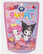 Heart x Sanrio My Melody & Kuromi Cartoon Shape 4D Gummies (Apple and Grape Flavor) 60g