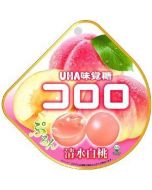 UHA taste candy KORORO Shimizu White Peach Juice Gummy 40g