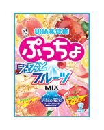 UHA taste candy PUCCHO double carbonated fruit juice gummies (carbonated peach and carbonated apple flavor) 67g