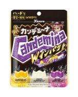 Kanro Candemina Double Impact Thick W Wave Assorted Soda Flavor Chewy Elastic Hard Gummies (3 Colors Energy Soda Flavor) 72g