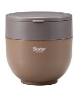 Skater foldable handle antibacterial thermal insulation and cold insulation vacuum double-layer bowl-shaped lunch jar LDNO8AG (nut brown) 800ml