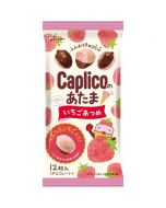 Glico Caplico Head Crunchy Strawberry Shape Air Chocolate (Strawberry and Milk Chocolate Flavor) 30g/12 pieces