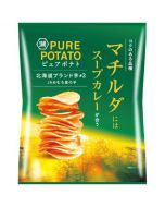 KOIKEYA PURE POTATO Hokkaido brand potato thick-cut potato chips (Matilda/curry soup flavor) 52g