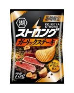 [Limited time limit] KOIKEYA STRONG Series Thick-cut Wavy Potato Chips (Garlic Steak Flavor) 75g