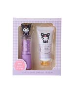 Japan Sanrio Kuromi Motif Lip Balm & Hand Cream Set 3.8g + 20g