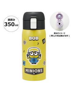 Skater x Minions Children One-touch Stainless Steel Water Bottle 350ml 