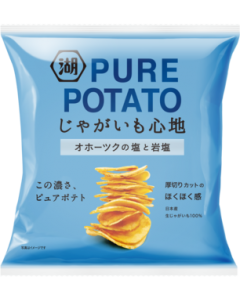 Koikeya Pure Potato Think Cut Chips Okhotsk Salt & Rock Salt Flavor 55g