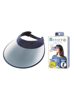 NEEDS UV CUT Rollable Storage No-top Cooling Sun Hat with Storage Bag Blue x Dots 1pc