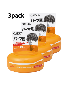 GATSBY Moving Rubber Loose Shuffle Hair Styling Orange 80g (3 Pack)