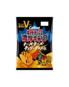 [Limited time limit] Calbee Rich King V-shaped thick-cut potato chips (Extra Cheddar Cheese Flavor) 55g