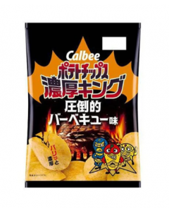 Calbee Rich King Crispy Potato Chips (rich sweet and spicy BBQ flavor) 55g