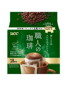 UCC ear-hanging drip filter coffee powder (green bag/special strong aroma) 126g/7g*18 cups