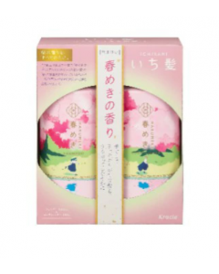 [Spring Limited] KRACIE ICHIKAMI Pure Japanese Grass Glossy Moisturizing Repair Wash and Care Set - Spring Fragrance·Sakura Fragrance (Shampoo 480ml + Conditioner 480g)