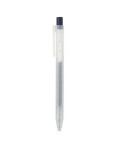 MUJI Smooth Gel Ink Knock Type Ballpoint Pen 0.5mm Blue Black 1pc