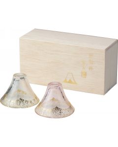 Mt. Fuji Sake Cup Sakura 2Pcs set