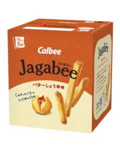 Calbee Jagabee Potato Sticks Butter Soy Sauce Flavor 75g (15g × 5 bags)