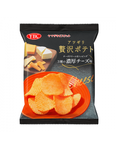 YBC Thick Cut Luxury Potato Chips  3 Kinds of Rich Cheese Flavor 55g