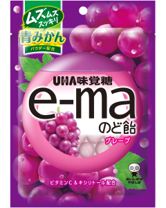 UHA e-ma Throat Candy Grape 50g